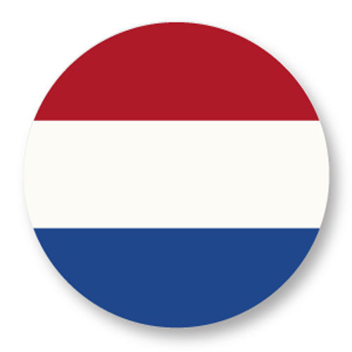 Magnet Aimant Frigo Ø38mm Drapeau Flag Echarpe Europe Pays-Bas Netherlands NL