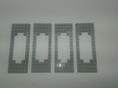 LEGO Eisenbahn 4,5V//12V 4x Grundplatte 6x16 alt hellgrau gebraucht#E49