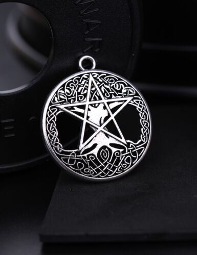 5pcs Norse Amulet Tree of Life Yggdrasil Pentacle Pentagram Charm for DIY Making 