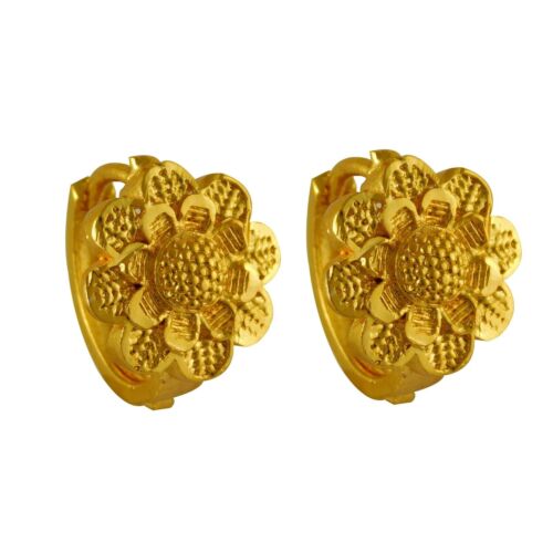 18K Bollywood Earrings Indian Traditional Gold Plated Hoop Fashion jewellery
