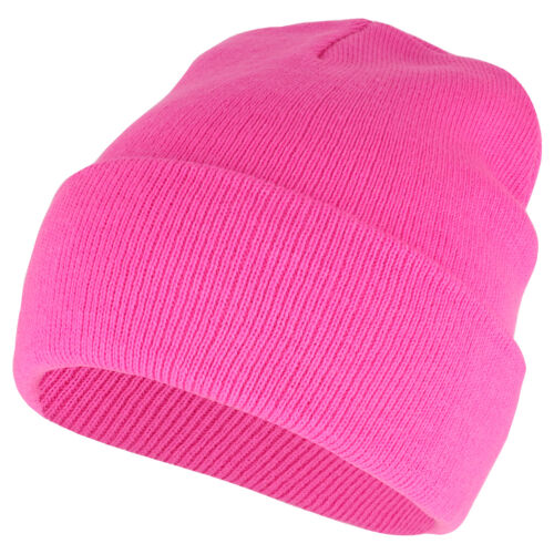 High Visibility Neon Color Cuff Long Winter Beanie Hat FREE SHIPPING 