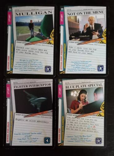 X-Files CCG Card Game Promos Mulligan, Blue Plate Special, Not On The Menu, +