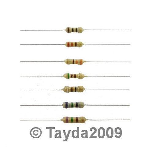 100 x Resistors 2.7 Ohms OHM 1//4W 5/% Carbon Film