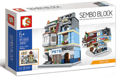 Sembo SD6301 Mini Modular Shop für Tierzubehör Zoohandlung 305 Bausteine NEU