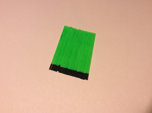 25 antennes creuses VERTE diamètre 1,5 pour flotteurs de pêche longueur 50mm