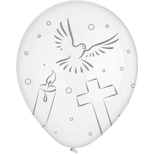 8 Ballons Gonflable communion Latex Ballons avec des pigeons-Motif baptême Hélium Ballons Déco