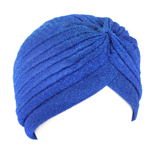 Bling Gold Silk Headband Knot Twist Turban Cap Warm Headwear Casual Indian Hat #