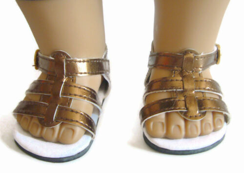 For 18/" American Girl METALLIC Copper Gladiator Sandals Doll Clothes Accessories