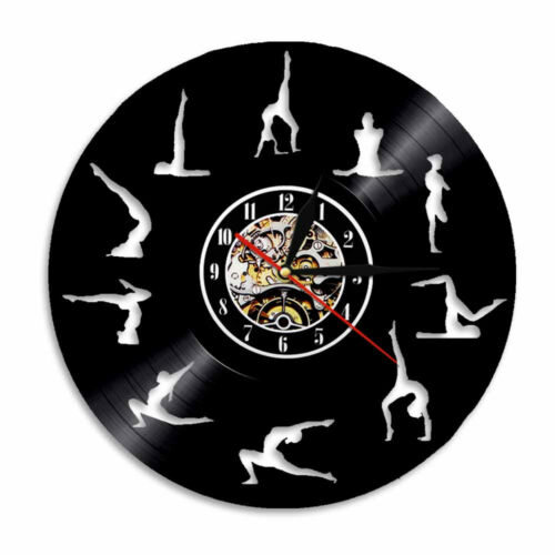 New Om Yoga Studio Wall Clock Gymnastics Vinyl Record Wall Clock Zen Meditation