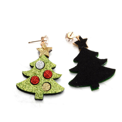 Women Christmas Hook Earrings Pierced Santa Elk Stud Ear Xmas Part Jewelry Z