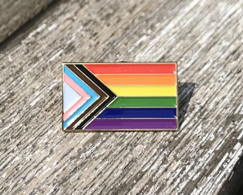 LOT OF 24 NEW Progress Pride Rainbow Flag 1" Lapel Pins Badge LGBT LBGTQ Gay USA 