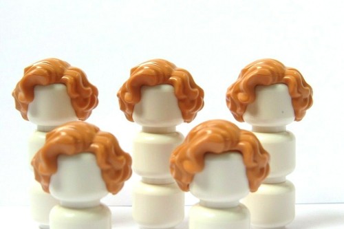 Lego 5 Hair Wig For Girl Female Minifigure Figure Flesh Short Wavy Side Parting