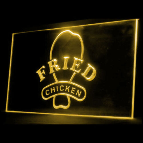110072 OPEN Fried Chicken Fast Food Shop Display LED Light Sign 