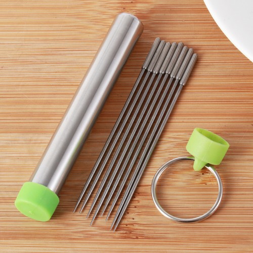 8pcs Fruit Picks Titanium Alloy Multifunction Practical Dessert Picks for Party