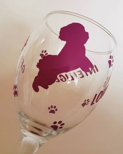 Dog Gifts Cavapoo Wine Glass Cavapoo