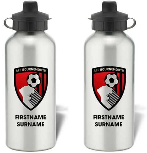 Free Delivery Personalised AFC Bournemouth Bold Crest Water Bottle 
