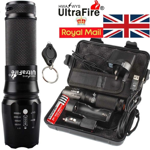 Ultrafire Flashlight 350000LM CREE T6 LED Tactical Military Torch Zoom Headlamp*
