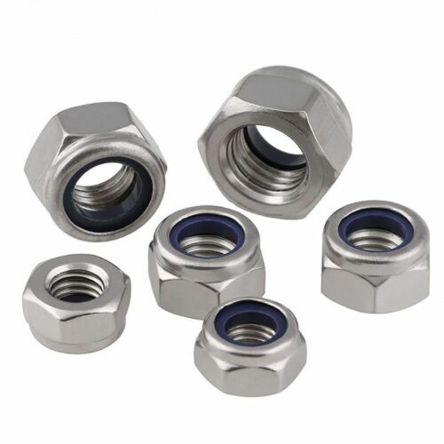 Insert Lock/Stop Self Locking Hex Nuts M4/5/6/8/10 Stainless Steel 201/304/316
