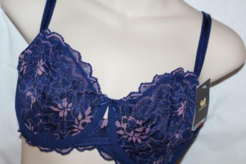 NWT bra~Wacoal~FIRE AND LACE~Blue Depths/Cameo Pink~Underwire~851252~u pick size