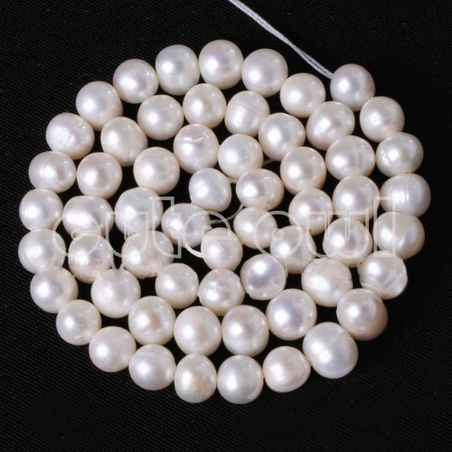 AAA+6-7MM NATURAL WHITE FRESHWATER CULTURED PEARL LOOSE BEADS STRAND 15/"
