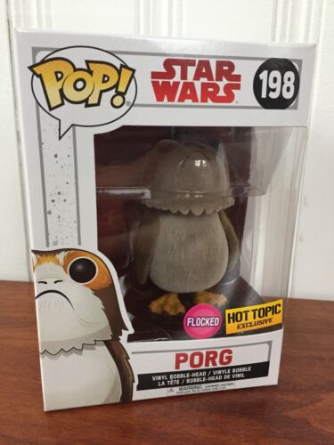 Funko Pop Flocked Porg Star Wars the Last Jedi Hot Topic Exclusive Free Shipping