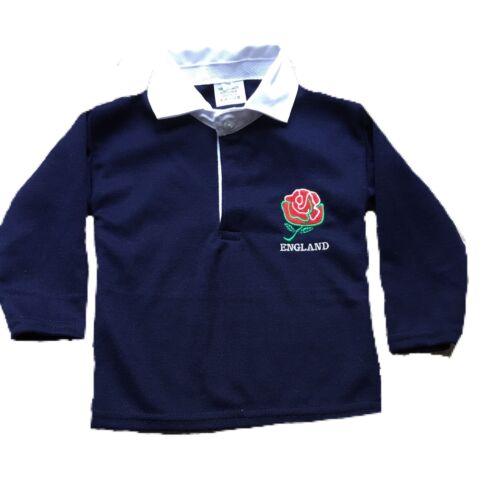ENGLAND ENGLISH BABY KIDS ADULTS RUGBY SHIRT FULL SLEEVE ALL SIZES EMBROIDED NEW