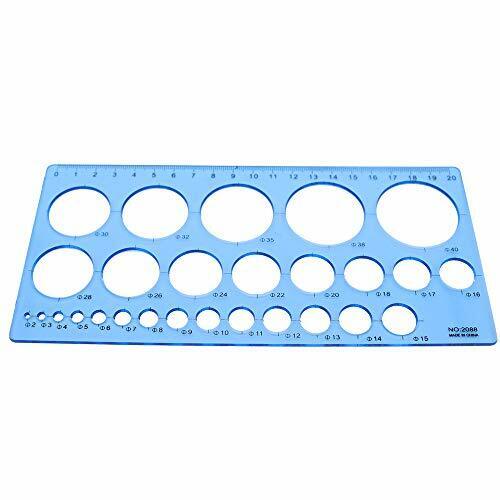 Circles Geometric Template Plastic Measuring Ruler for Office and School Buil... 