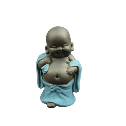 1pc Ceramic Buddha Craft Desktop Maitreya Ornament Fengshui Statue for Home 