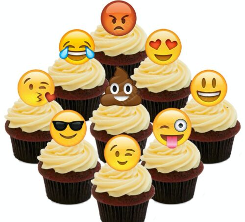 Emoji bioenvases pasteles-imagen fiesta decorativas Magdalena-aufleger cumpleaños cara sonriente cupcake nuevo