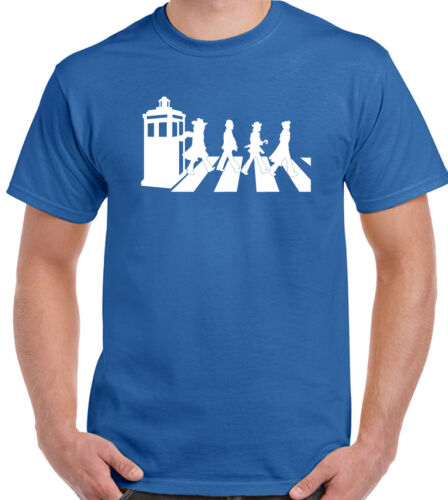 Dr Who-Abbey Road-Homme Drôle T-shirt parodie Mash Up Gallifrey The Beatles 