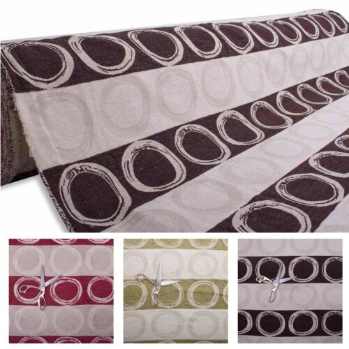 Marrakesh Stripe Full Circle Tapestry Heavy Chenille Pub Upholstery Fabric 