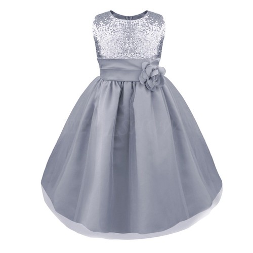 Flower Girl Kid Baby Sequins Princess Party Wedding Bridesmaid Formal Tutu Dress