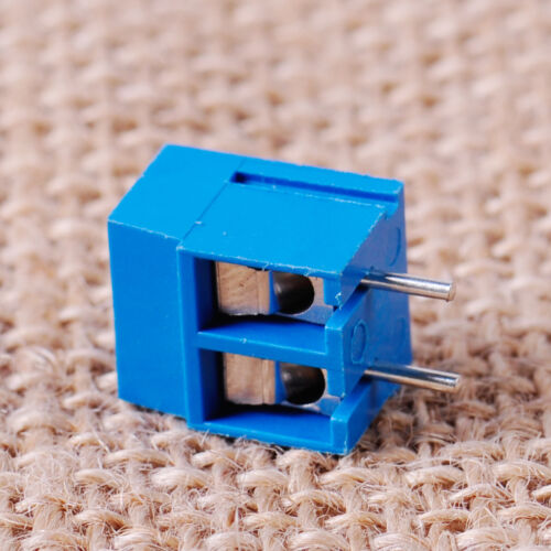 Plug-in Tornillo Terminal Bloque Conector 5mm Pitch montaje de placa de circuito impreso 2way 2-Pin Nuevo 50 un 
