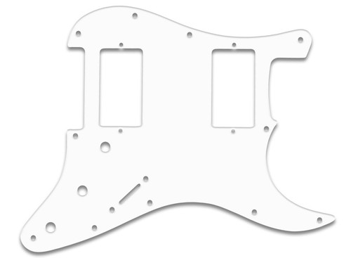 BLACKTOP SERIES HH 3 PLY WBW PG f FENDER® STRAT® WHITE US PICKGUARD 2 HUMBUCKER