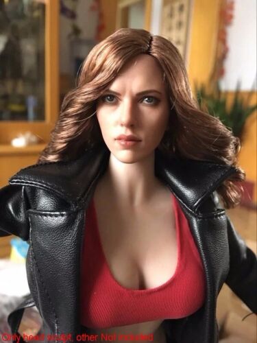 Custom 1//6 Scale Scarlett Johansson Head Sculpt For Hot Toys Female Figure Body