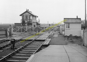 Manea Railway Station Photo. Stonea Black Bank. March to Ely Line. (9