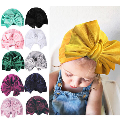 Kids Baby Girl Turban Fasion Head Wrap Adjustable India Hat Cotton Cap Ear Cap
