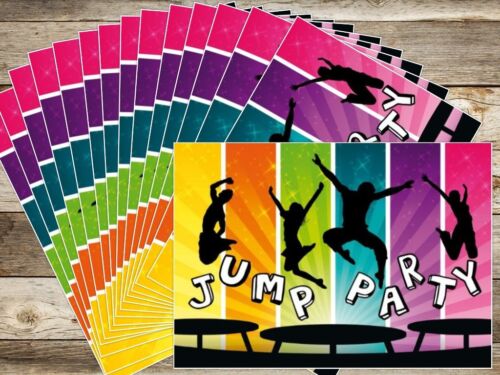 Zum Trampolin Springen Coole Jump Party Einladungskarten Zum Kindergeburtstag Nozztra Com