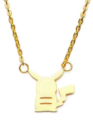 Pokemon Pikachu Necklace Gold Plated Lightning Bolt Officially Licensed