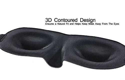 Black Out Masque yeux oreille PL Luxe 3D profilé Sommeil Masque Set Pour Hommes Femmes