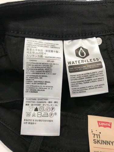 RRP £85 30//30 Levi’s Skinny Jeans 711 Skinny Ripped