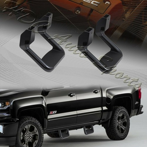 2 x Universal Truck Black Texture Coated Die-Cast Aluminum Trunk Side Step Bar