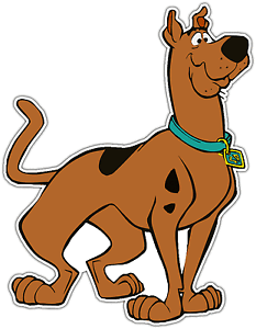 Scooby-Doo Scooby Doo Dog Cartoon Car Bumper Window Vinyl Sticker Decal 4.6&#034;X5&#034;