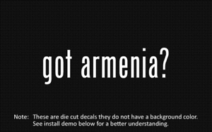 2x got armenia Sticker Die Cut Decal vinyl