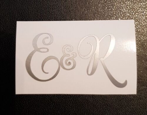 Wedding Couple's Pair of Initials/Letters Sticker for Wine/Glitter Glass Bauble 