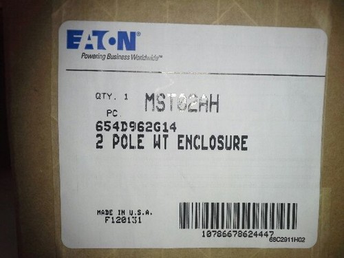 Eaton MST02AH 2 Pole Motor Starter WT Enclosure NIB FREE SHIPPING 6 AVAIL