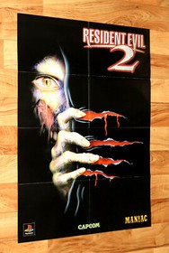 1998 Resident Evil 2 Capcom Extremely Rare Vintage Poster PS1 GameCube Dreamcast