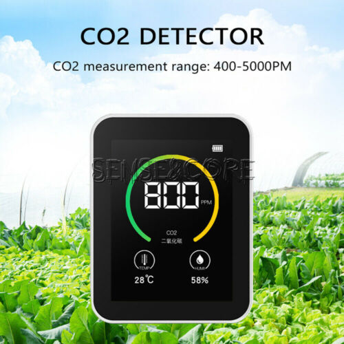 Co2 detector carbon dioxide concentration temperatura de tuberías humidity detection metros