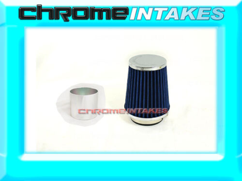BLUE UNIVERSAL 3.5/" 89mm SMALL AIR FILTER FOR DODGE AIR INTAKE+PIPE