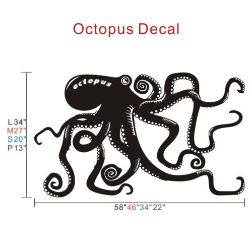 Octopus Tentacle Wall Decal Motivation Sea Ocean Animal Bathroom Vinyl Art Decor